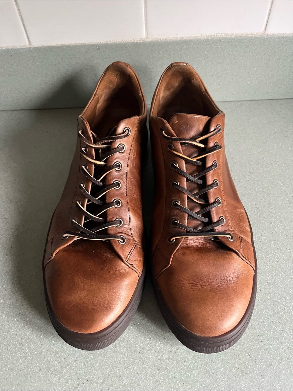 Thursday Boot Company Men's Brown Leather Everyday Lace-Up Sneakers Sz 12